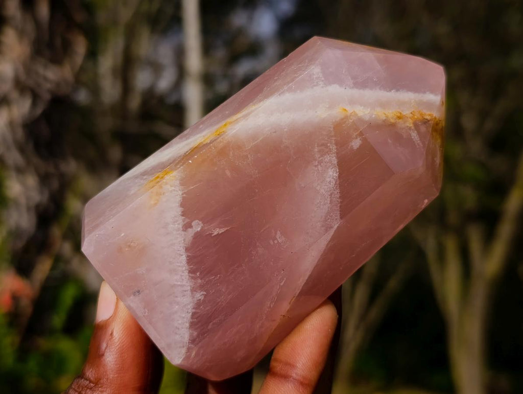 Polished Gemmy Rose Quartz Display Crystals x 6 From Madagascar - Toprock Gemstones and Minerals 