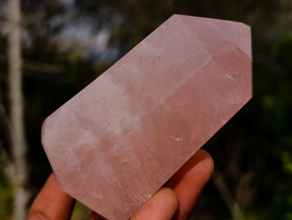 Polished Gemmy Rose Quartz Display Crystals x 6 From Madagascar - Toprock Gemstones and Minerals 