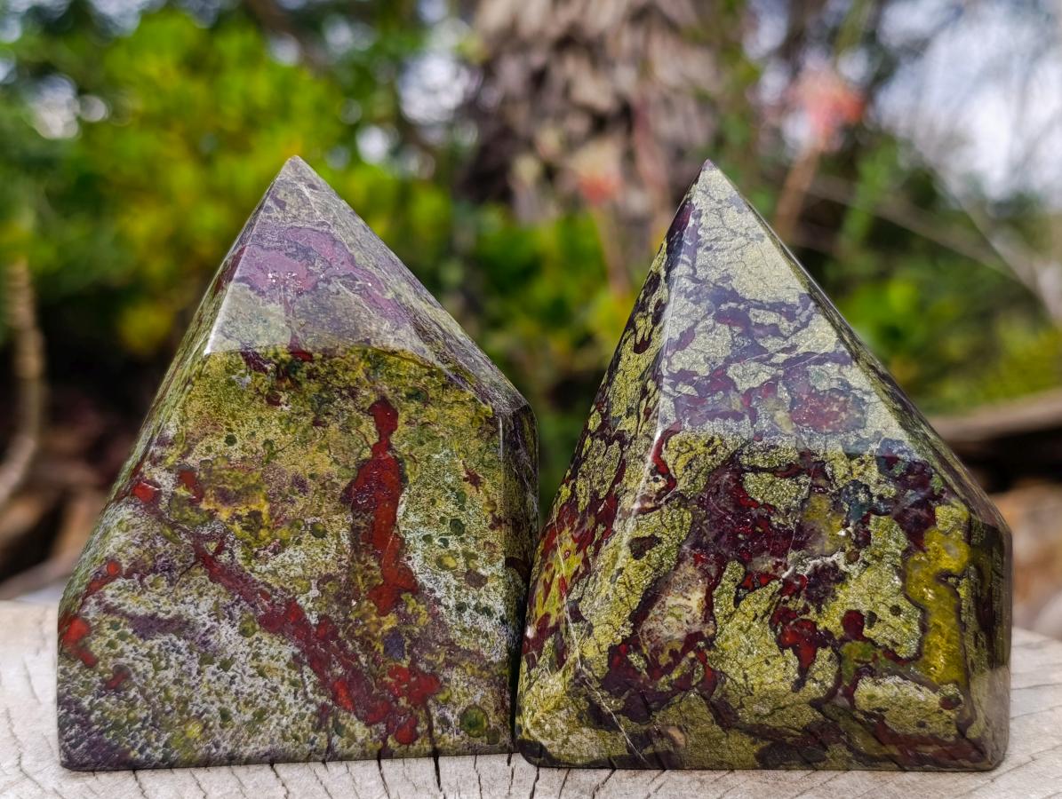 Polished Bastite Dragonsblood Stone Display Crystals x 6 From Tshipise, South Africa - Toprock Gemstones and Minerals 