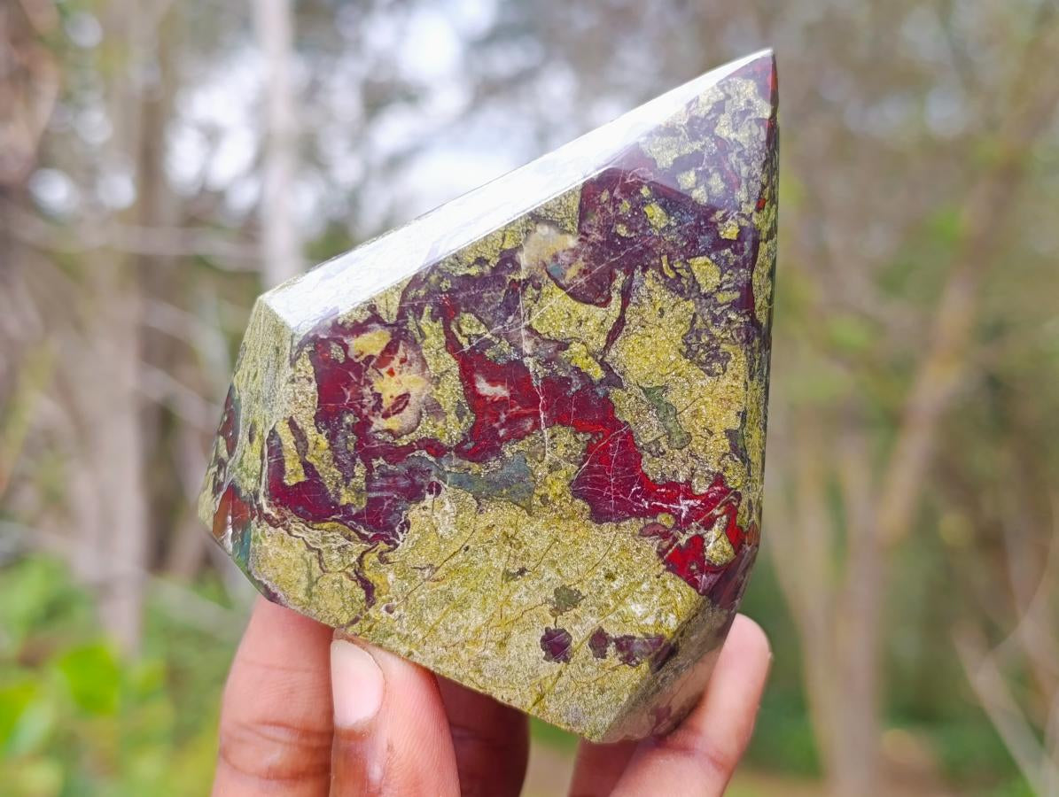 Polished Bastite Dragonsblood Stone Display Crystals x 6 From Tshipise, South Africa - Toprock Gemstones and Minerals 