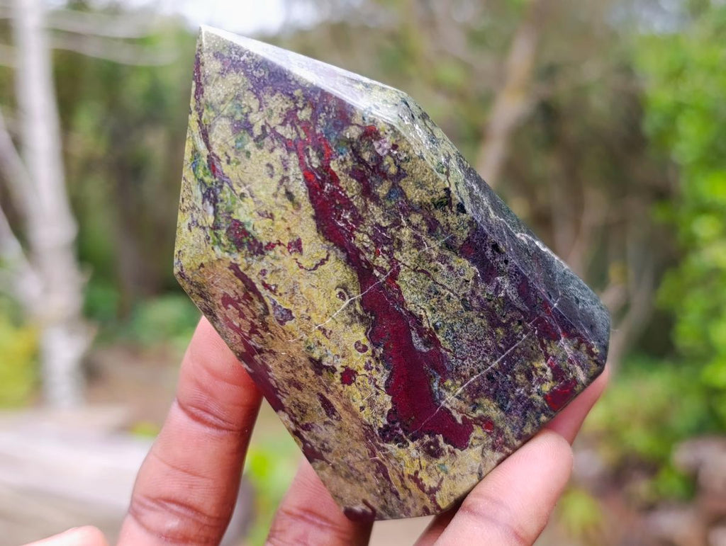 Polished Bastite Dragonsblood Stone Display Crystals x 6 From Tshipise, South Africa - Toprock Gemstones and Minerals 