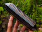 Polished Double Terminated Blue-Golden Tigers Eye Crystals x 4 From Prieska, South Africa - Toprock Gemstones and Minerals 