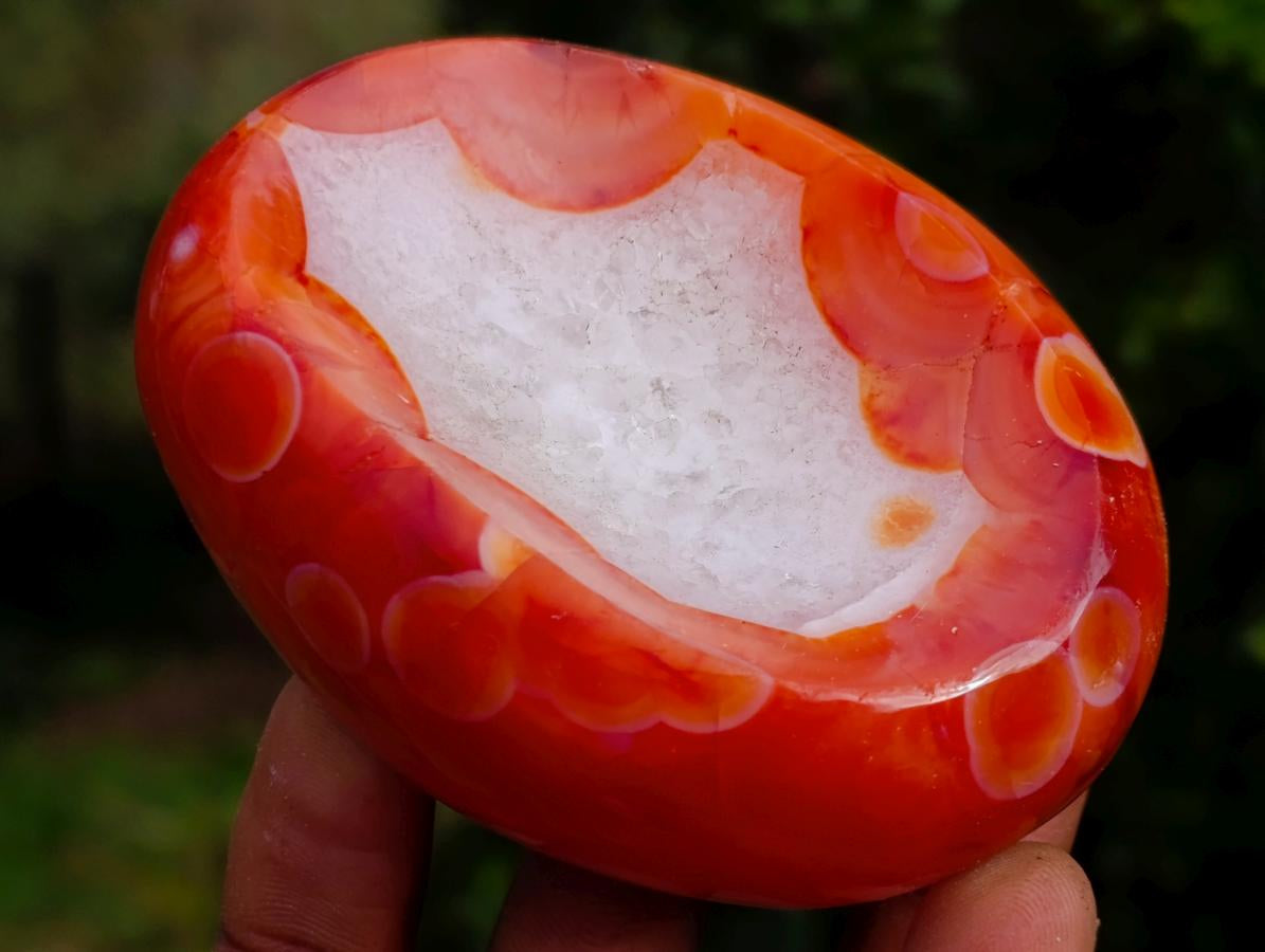 Polished Carnelian Agate Gemstone Bowls x 12 From Madagascar - Toprock Gemstones and Minerals 