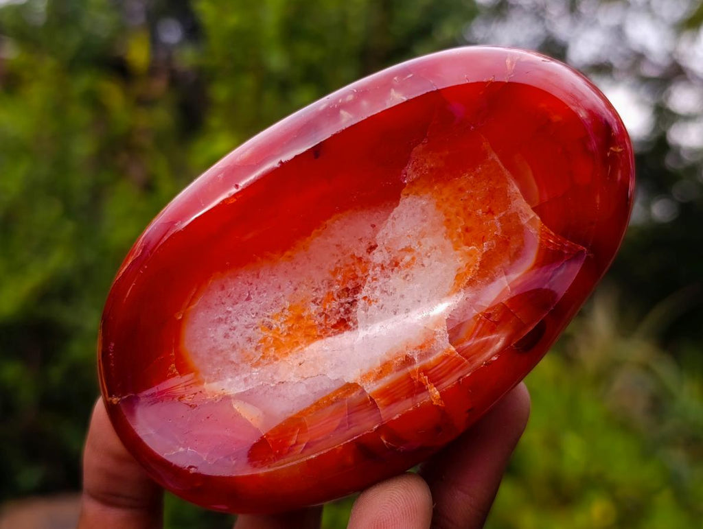 Polished Carnelian Agate Gemstone Bowls x 12 From Madagascar - Toprock Gemstones and Minerals 