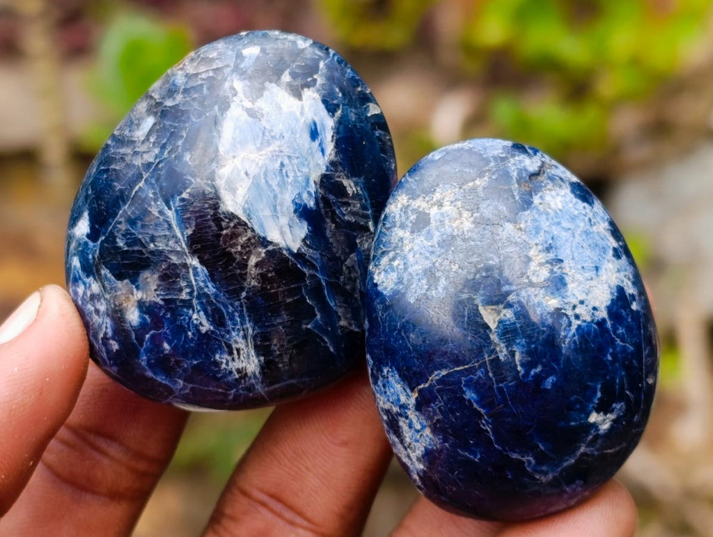 Polished Super Rare Dumortierite Galets x 29 From Madagascar - Toprock Gemstones and Minerals 