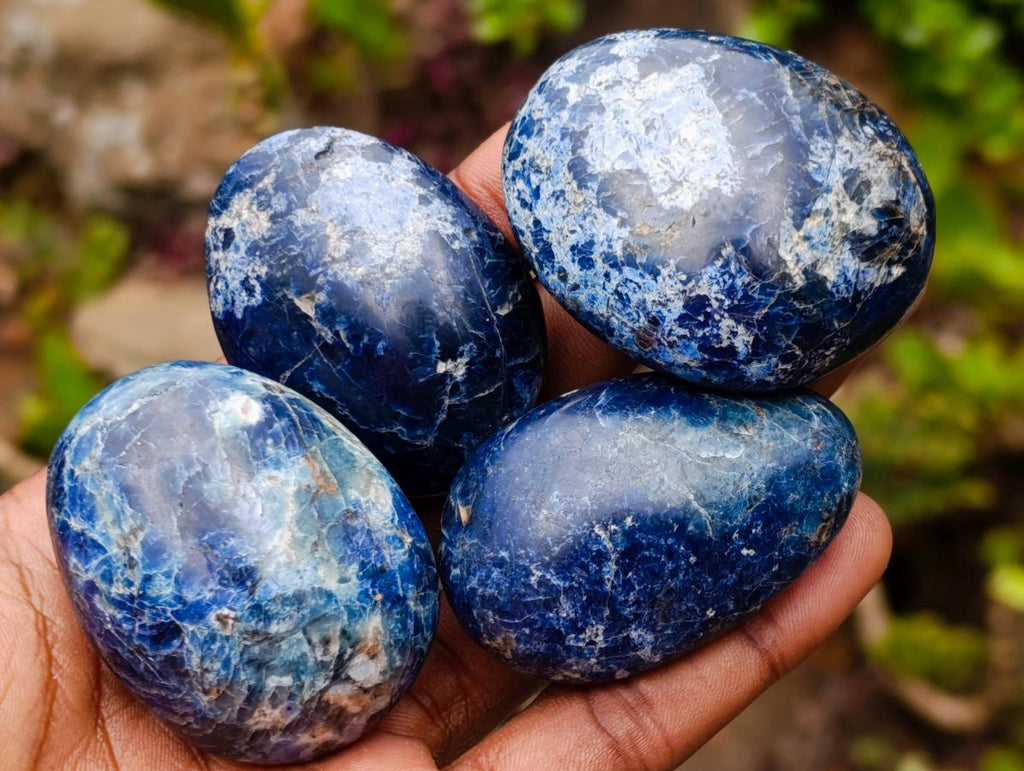 Polished Super Rare Dumortierite Galets x 29 From Madagascar - Toprock Gemstones and Minerals 