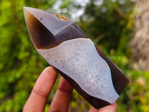 Polished Banded Agate Display Crystals x 5 From Madagascar - Toprock Gemstones and Minerals 
