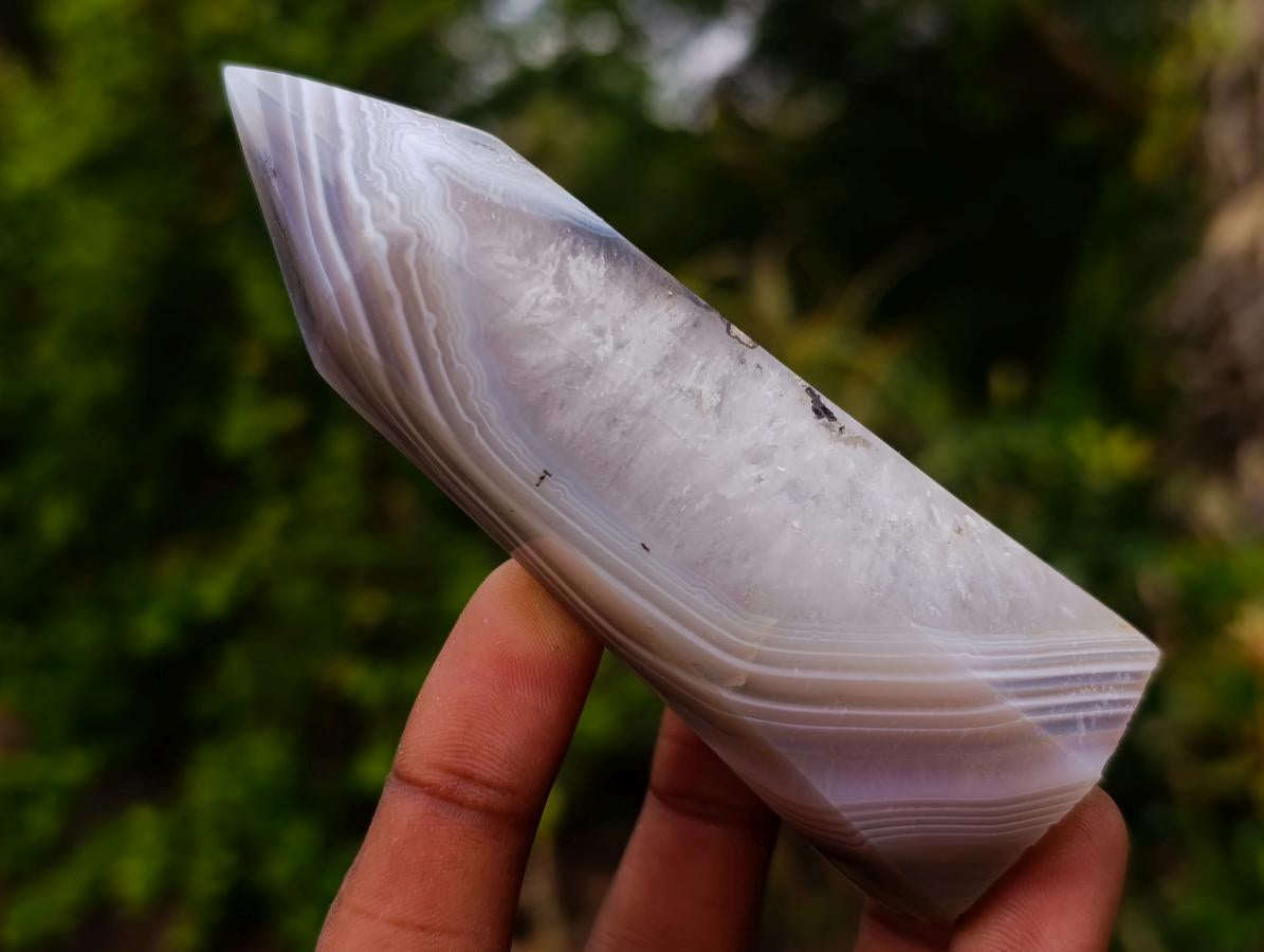 Polished Banded Agate Display Crystals x 5 From Madagascar - Toprock Gemstones and Minerals 
