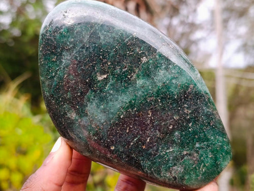 Polished Fuchsite Quartz Standing Display Pieces x 3 From Andakatany, Madagascar - Toprock Gemstones and Minerals 