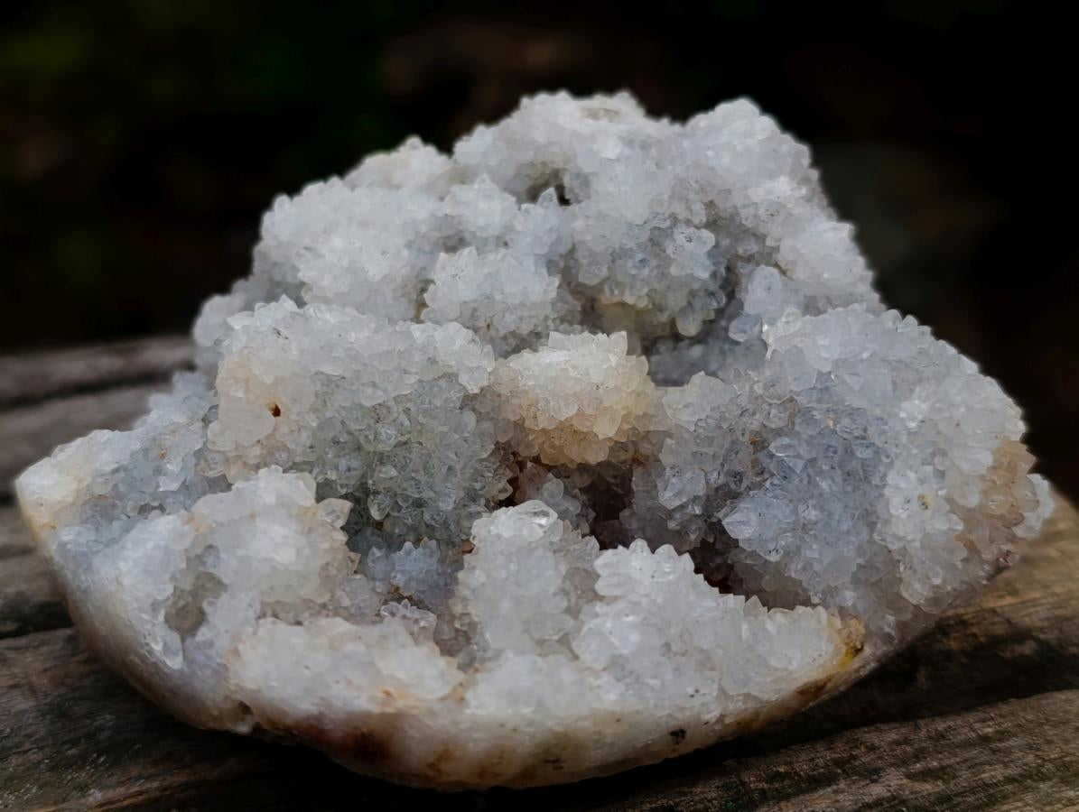 Natural Drusy Fingered White Quartz Clusters with Polished Sides x 3 From Madagascar - Toprock Gemstones and Minerals 