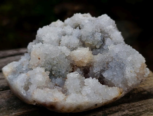 Natural Drusy Fingered White Quartz Clusters with Polished Sides x 3 From Madagascar - Toprock Gemstones and Minerals 