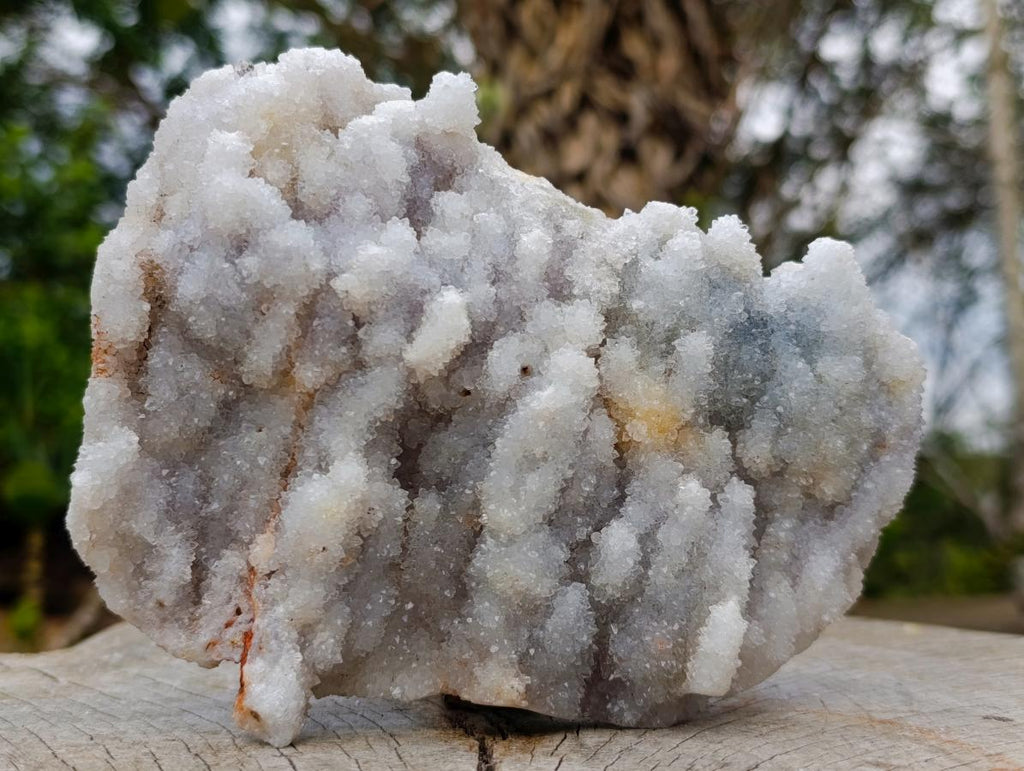 Natural Drusy Fingered White Quartz Clusters with Polished Sides x 3 From Madagascar - Toprock Gemstones and Minerals 