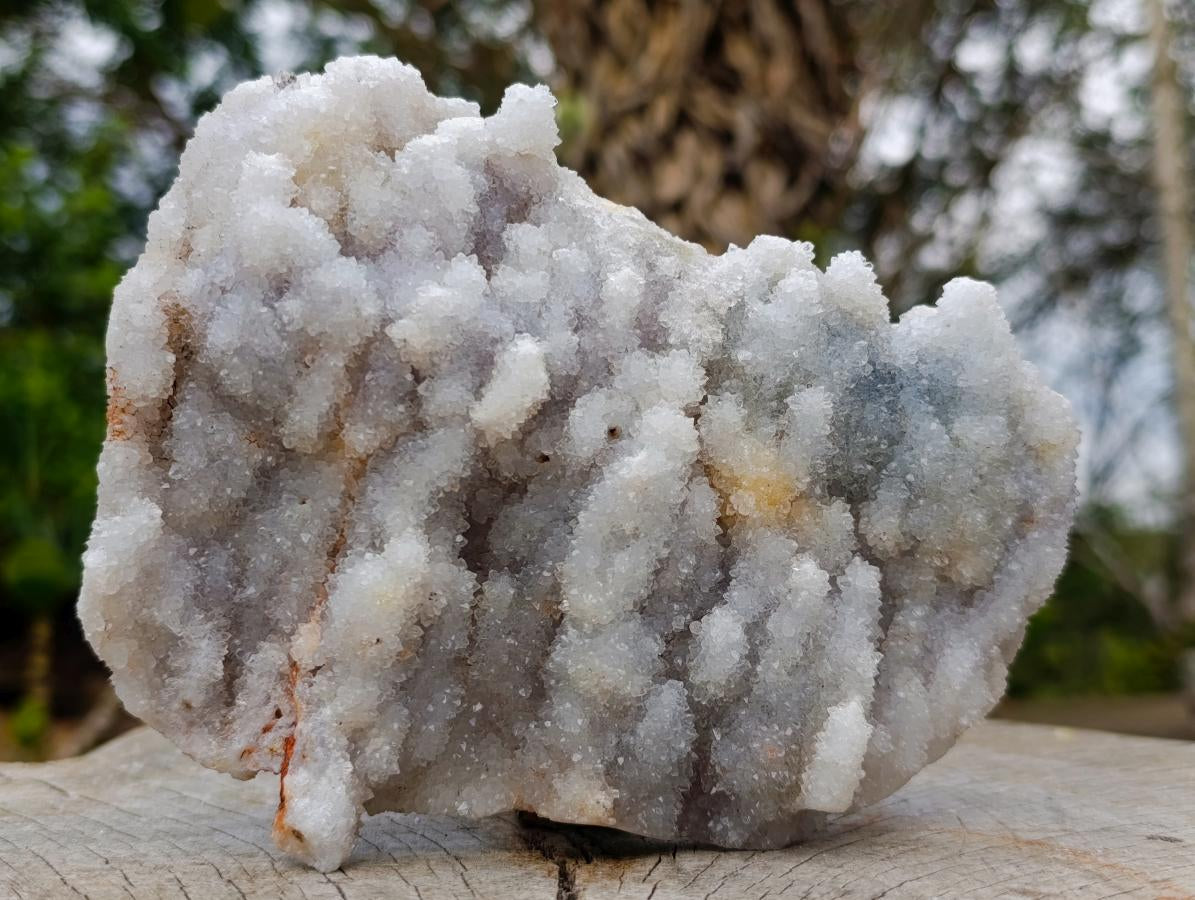 Natural Drusy Fingered White Quartz Clusters with Polished Sides x 3 From Madagascar - Toprock Gemstones and Minerals 
