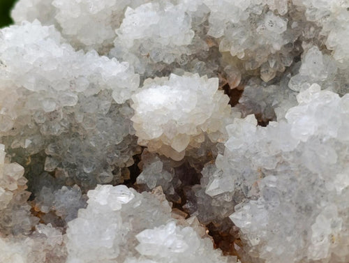Natural Drusy Fingered White Quartz Clusters with Polished Sides x 3 From Madagascar - Toprock Gemstones and Minerals 