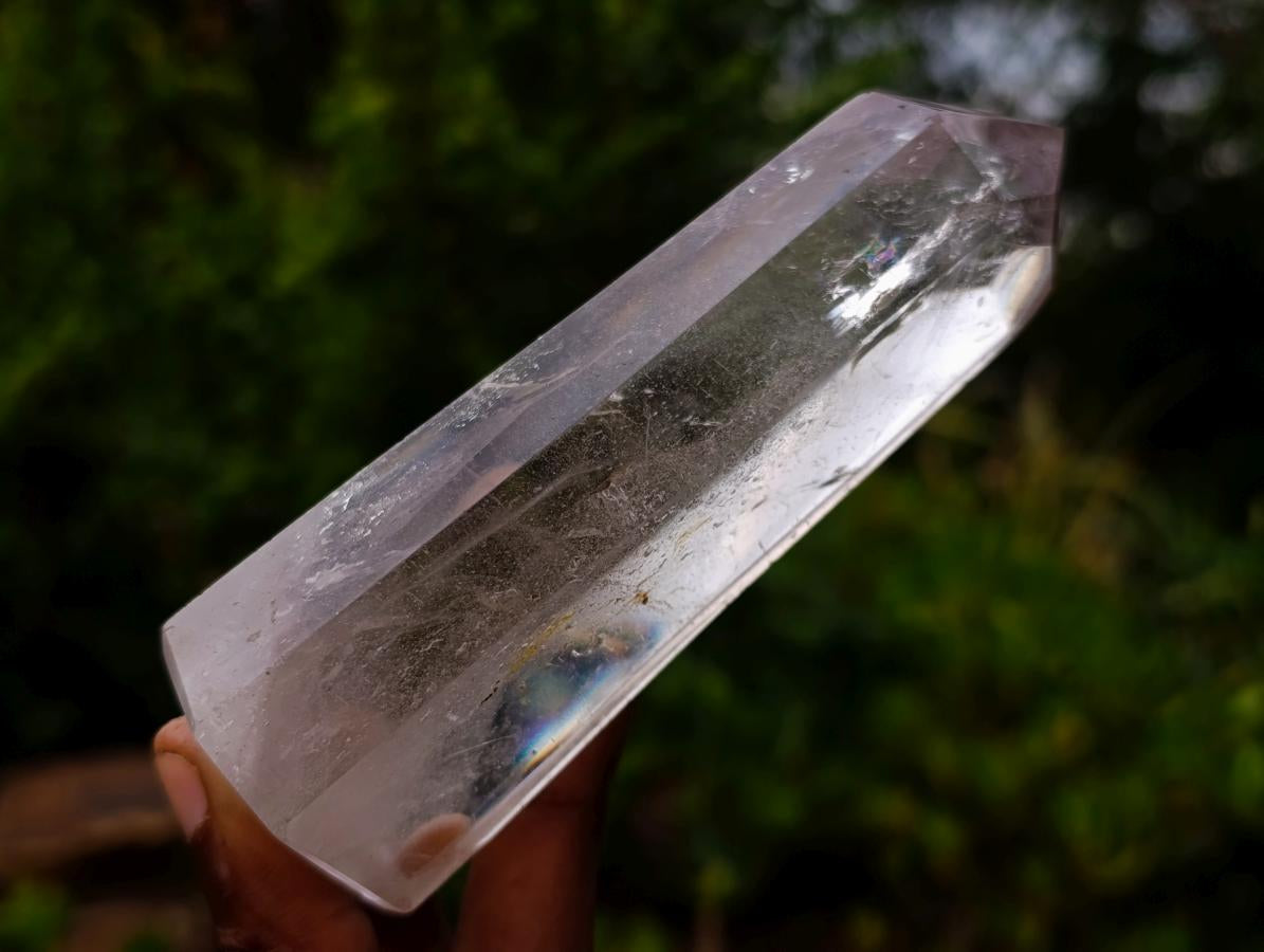 Polished Smokey and Clear Quartz Display Crystals x 3 From Madagascar - Toprock Gemstones and Minerals 