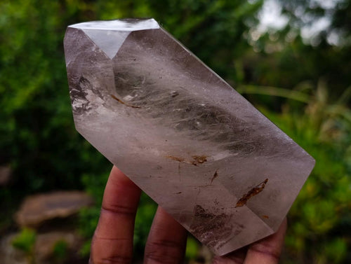 Polished Smokey and Clear Quartz Display Crystals x 3 From Madagascar - Toprock Gemstones and Minerals 