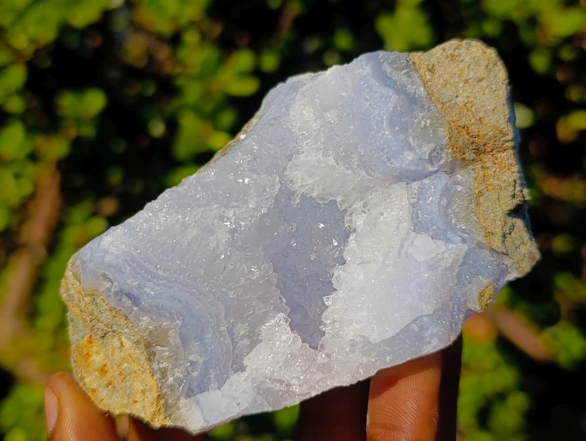 Polished Blue Lace Agate Geodes x 6 From Nsanje, Malawi - Toprock Gemstones and Minerals 