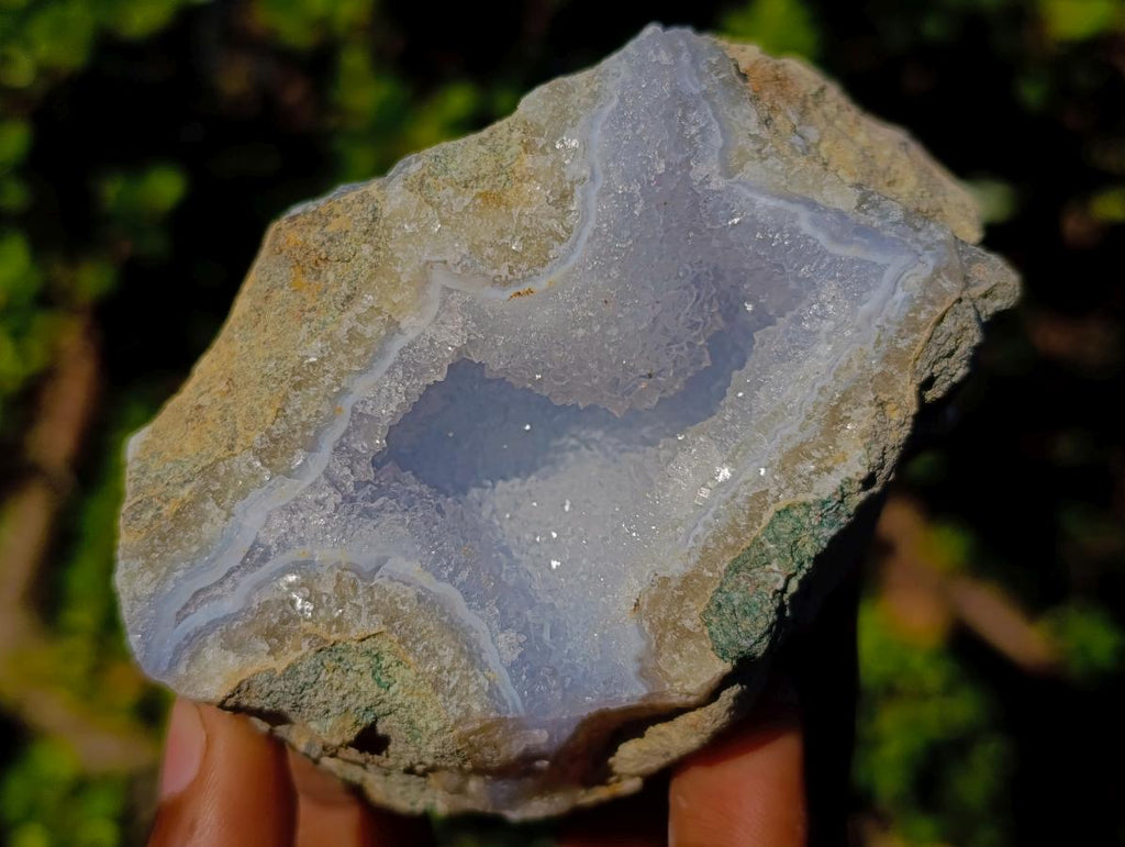 Polished Blue Lace Agate Geodes x 6 From Nsanje, Malawi - Toprock Gemstones and Minerals 