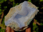 Polished Blue Lace Agate Geodes x 6 From Nsanje, Malawi - Toprock Gemstones and Minerals 