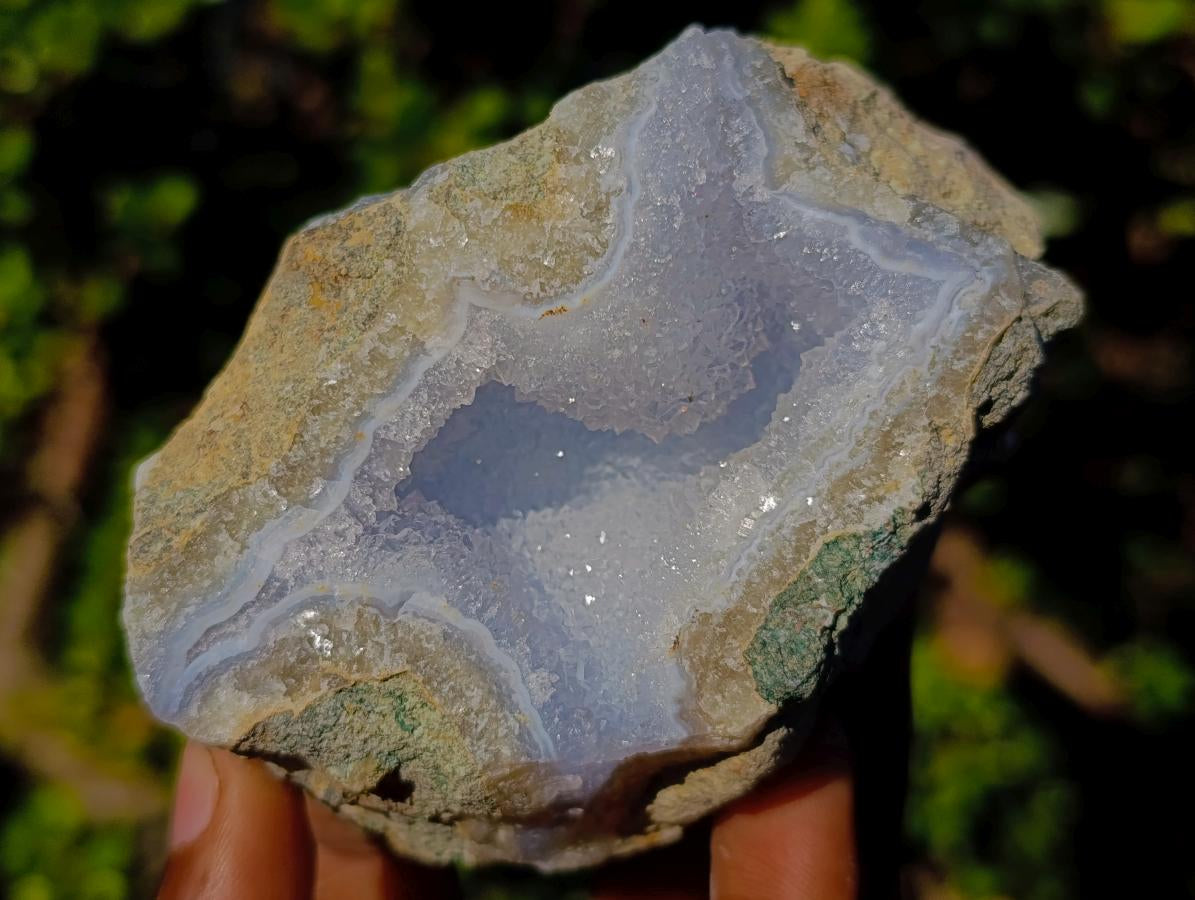 Polished Blue Lace Agate Geodes x 6 From Nsanje, Malawi - Toprock Gemstones and Minerals 