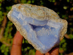 Polished Blue Lace Agate Geodes x 6 From Nsanje, Malawi - Toprock Gemstones and Minerals 