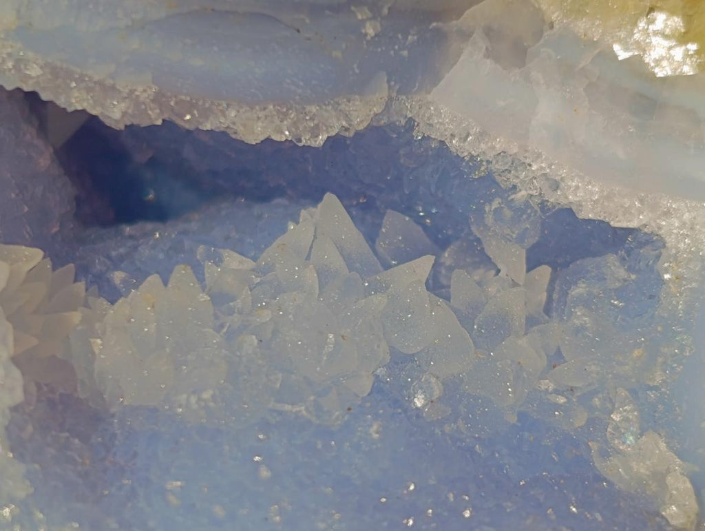 Polished Blue Lace Agate Geodes x 6 From Nsanje, Malawi - Toprock Gemstones and Minerals 