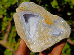 Polished Blue Lace Agate Geodes x 6 From Nsanje, Malawi - Toprock Gemstones and Minerals 