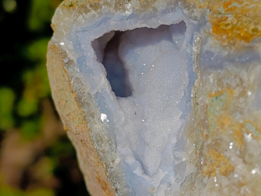 Polished Blue Lace Agate Geodes x 6 From Nsanje, Malawi - Toprock Gemstones and Minerals 