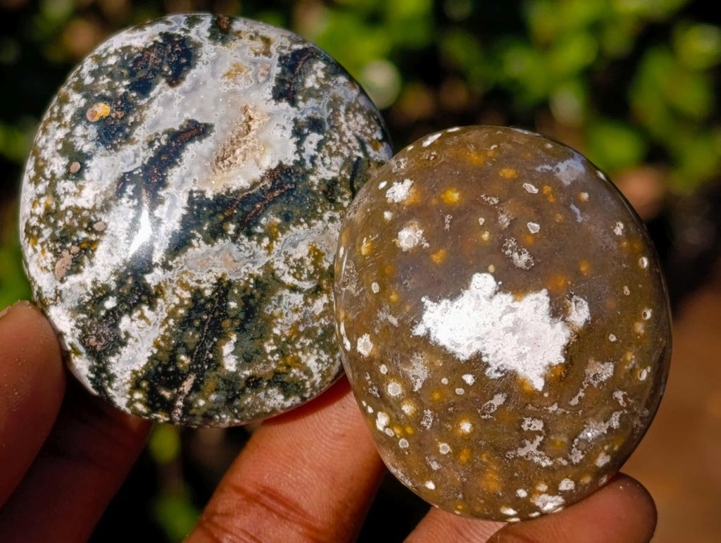 Polished Rare Ocean Jasper Galets x 24 From Northwest Coast, Madagascar - Toprock Gemstones and Minerals 