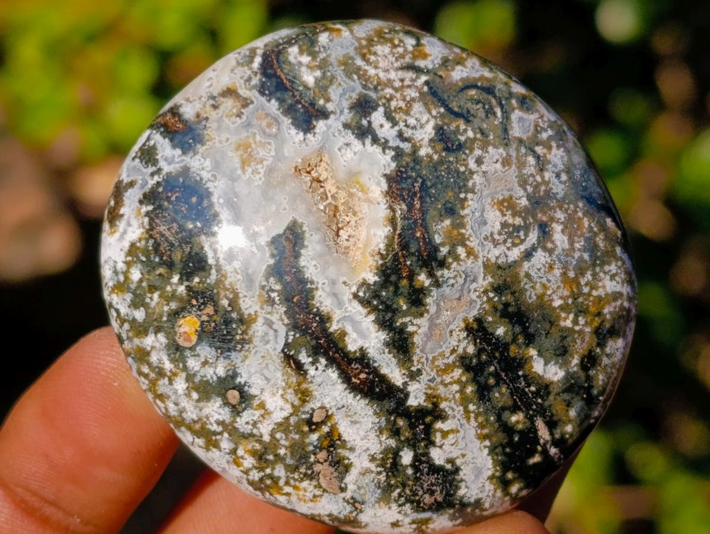 Polished Rare Ocean Jasper Galets x 24 From Northwest Coast, Madagascar - Toprock Gemstones and Minerals 