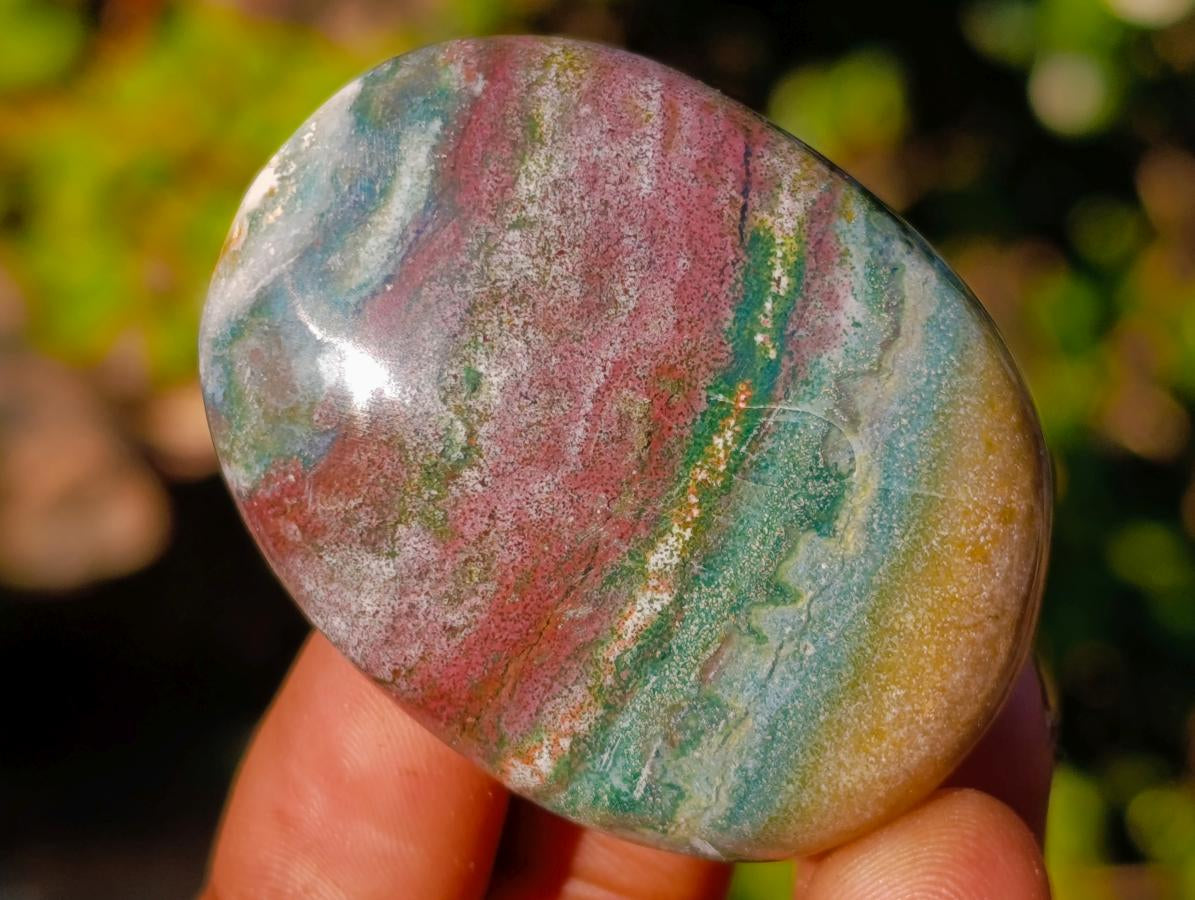 Polished Rare Ocean Jasper Galets x 24 From Northwest Coast, Madagascar - Toprock Gemstones and Minerals 