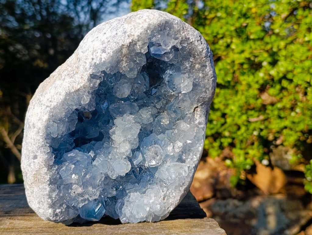 Natural Large Blue Celestite Geode Specimen x 1 From Sakoany, Madagascar - Toprock Gemstones and Minerals 