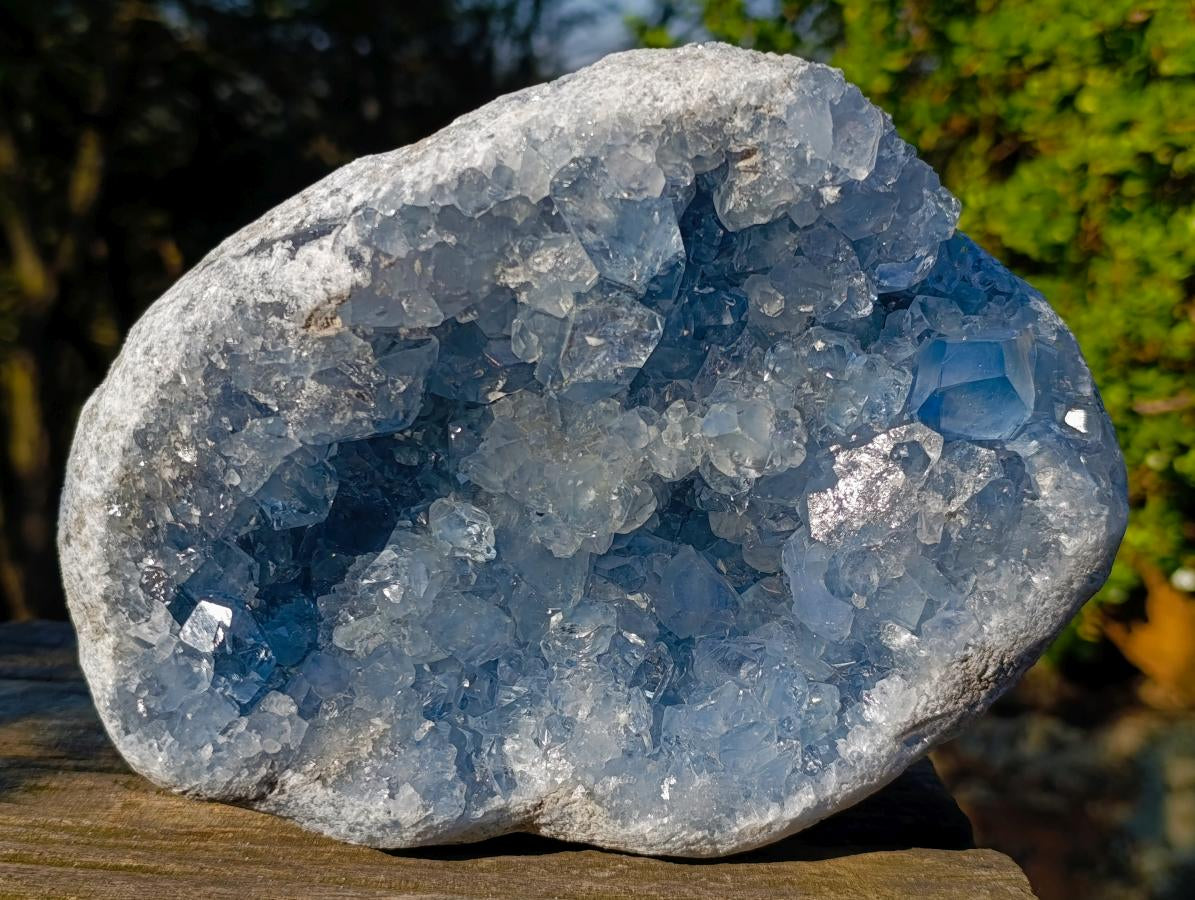 Natural Large Blue Celestite Geode Specimen x 1 From Sakoany, Madagascar - Toprock Gemstones and Minerals 