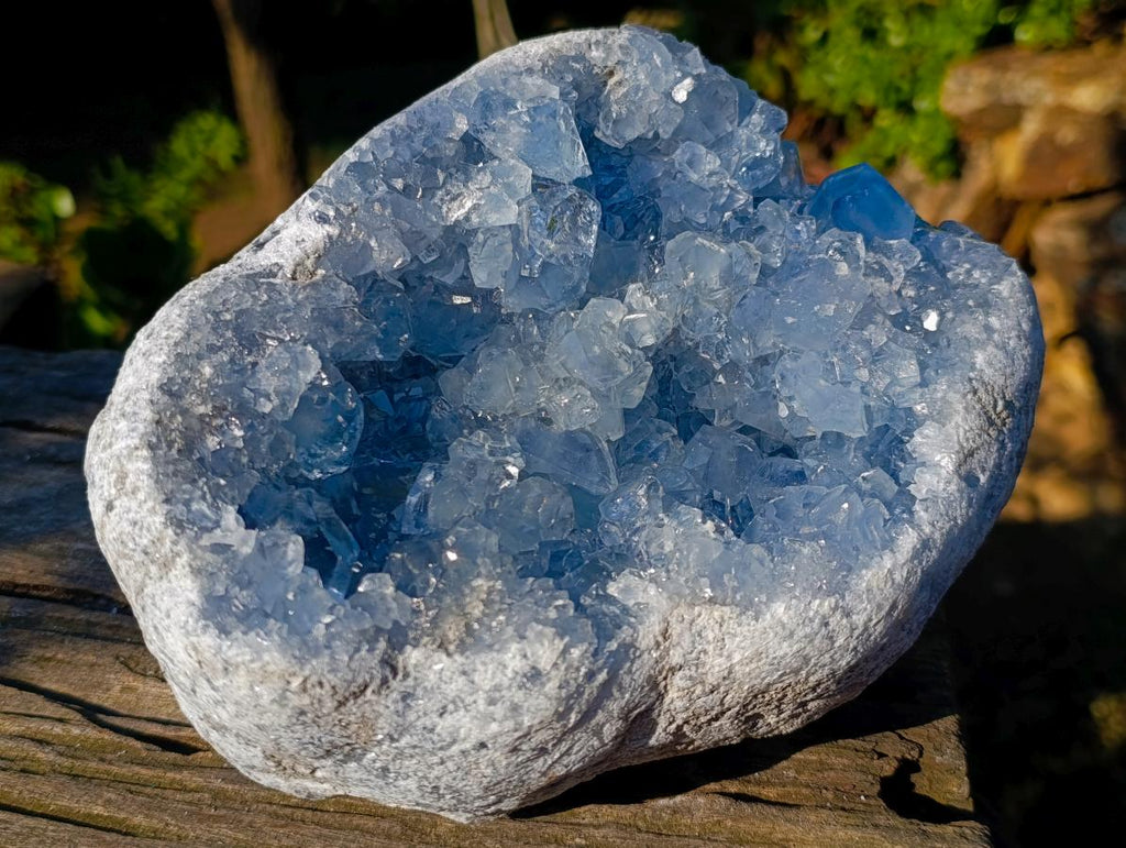 Natural Large Blue Celestite Geode Specimen x 1 From Sakoany, Madagascar - Toprock Gemstones and Minerals 