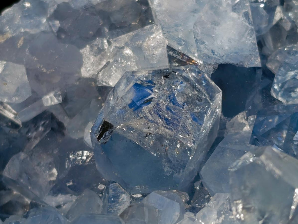 Natural Large Blue Celestite Geode Specimen x 1 From Sakoany, Madagascar - Toprock Gemstones and Minerals 