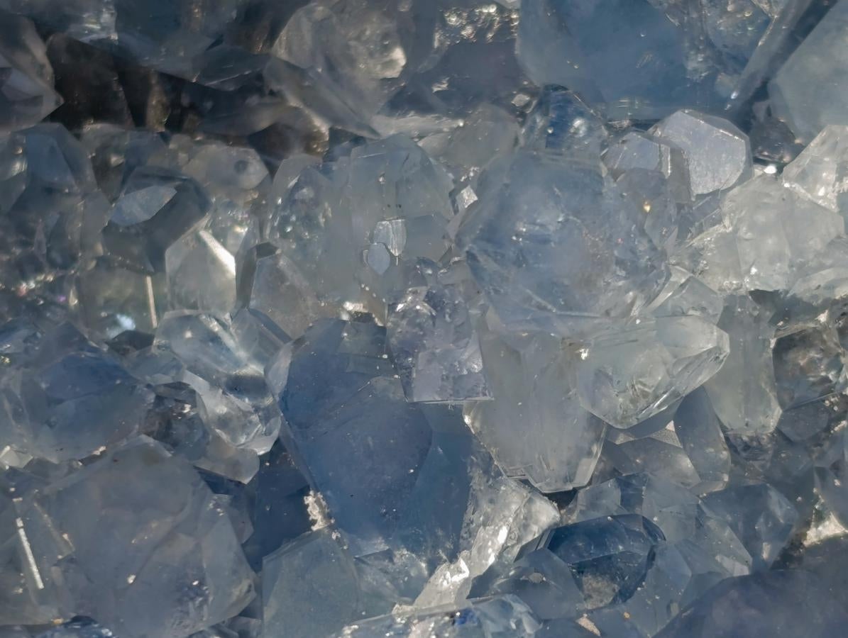 Natural Large Blue Celestite Geode Specimen x 1 From Sakoany, Madagascar - Toprock Gemstones and Minerals 