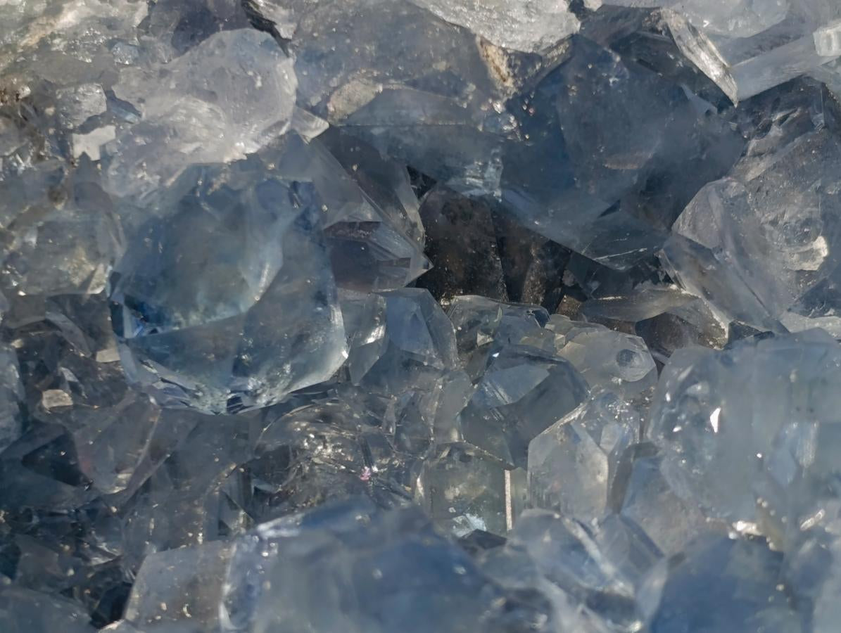 Natural Large Blue Celestite Geode Specimen x 1 From Sakoany, Madagascar - Toprock Gemstones and Minerals 