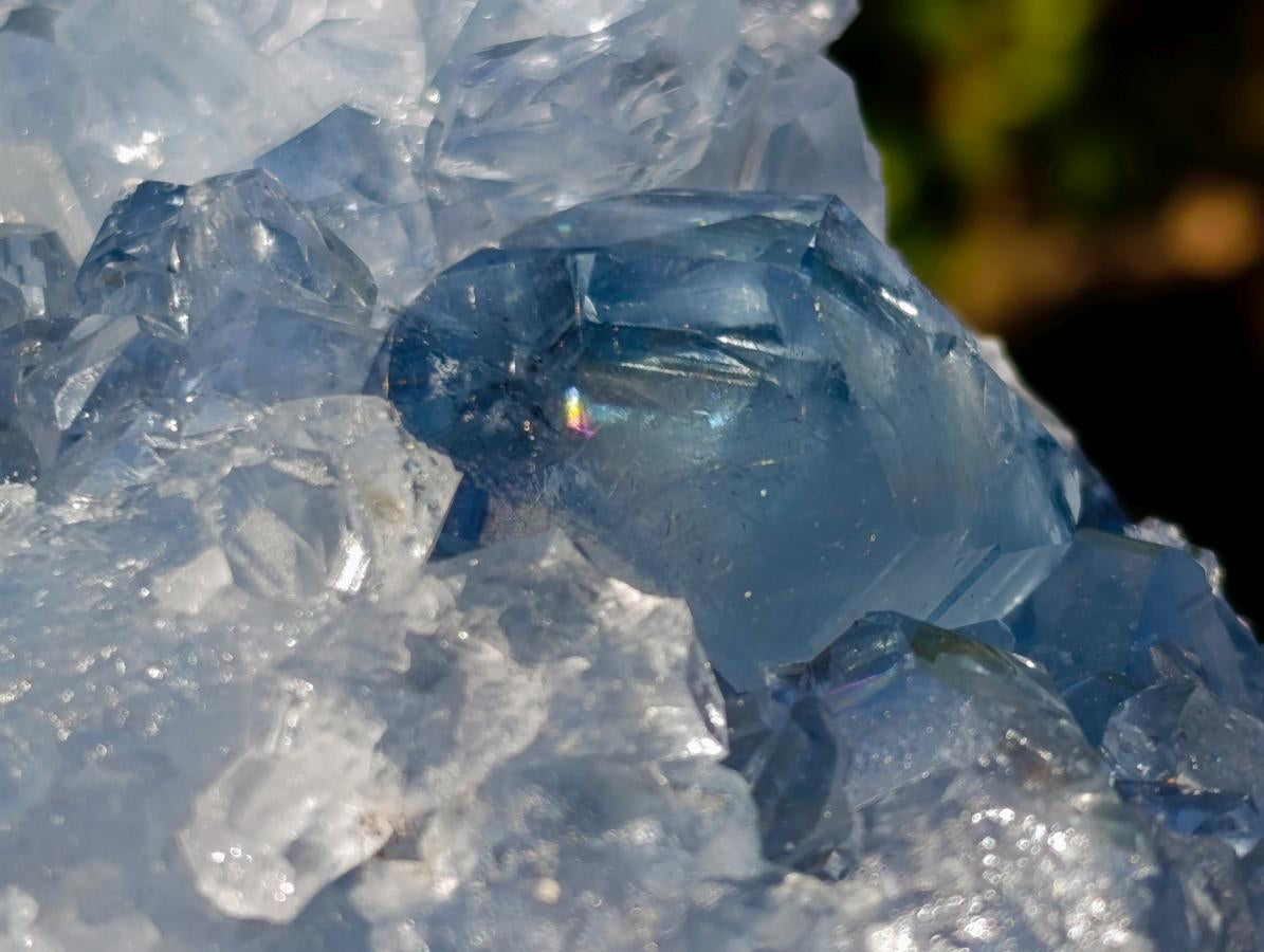 Natural Large Blue Celestite Geode Specimen x 1 From Sakoany, Madagascar - Toprock Gemstones and Minerals 
