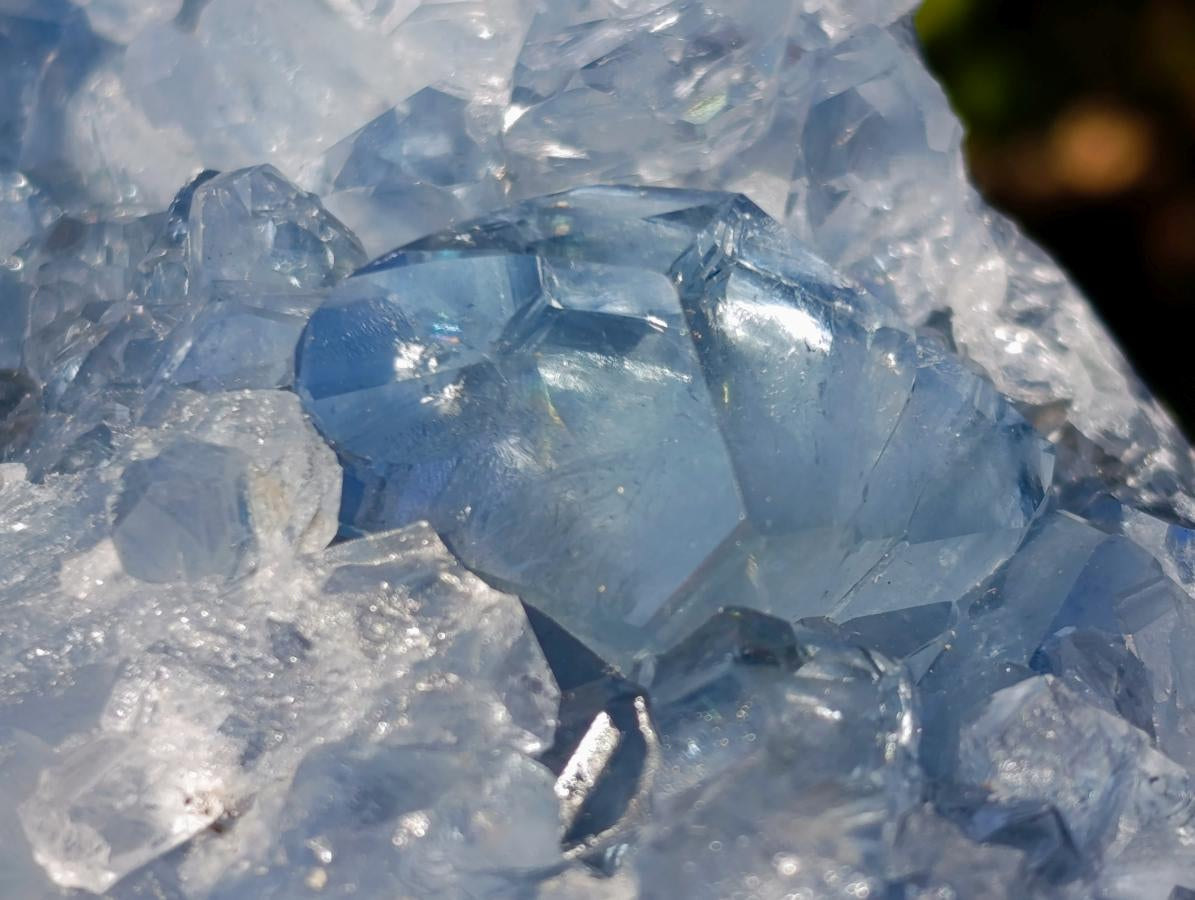 Natural Large Blue Celestite Geode Specimen x 1 From Sakoany, Madagascar - Toprock Gemstones and Minerals 