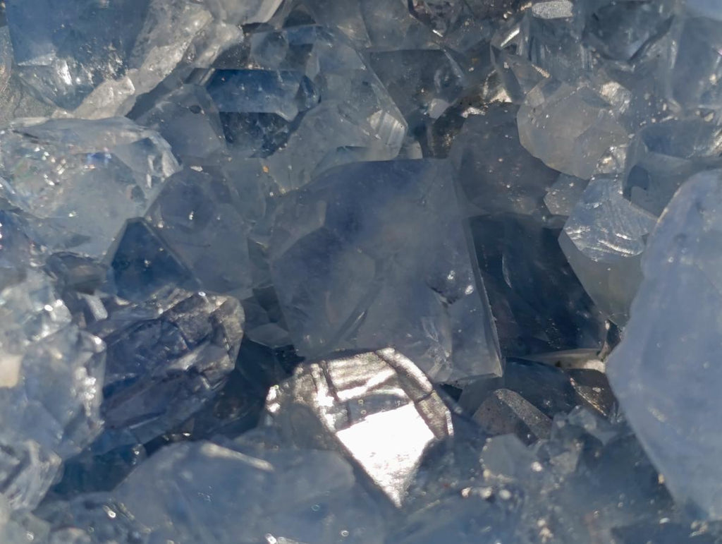 Natural Large Blue Celestite Geode Specimen x 1 From Sakoany, Madagascar - Toprock Gemstones and Minerals 