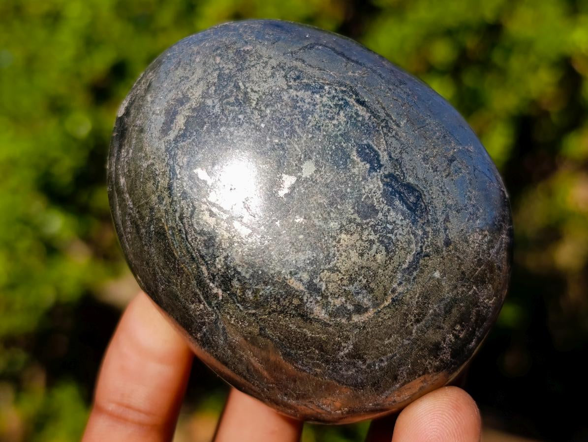 Polished Large Basalt Pharaoh Stone Galets x 4 From Iron Duke Mine, Zimbabwe