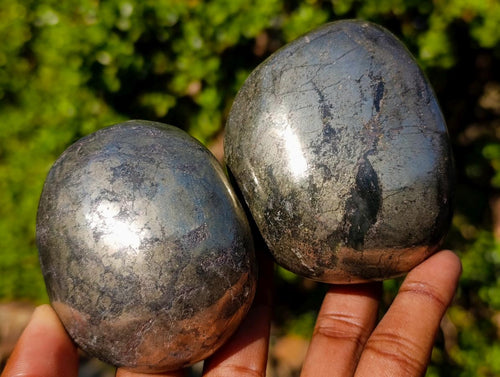 Polished Large Basalt Pharaoh Stone Galets x 4 From Iron Duke Mine, Zimbabwe