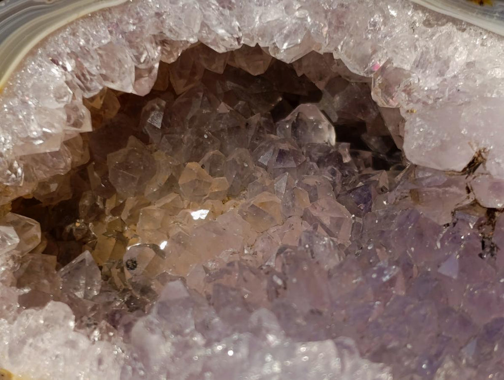 Polished Mix of Agate Crystalline Geodes and Crystal Topped Plates x 6 From Maintirano, Madagascar - Toprock Gemstones and Minerals 