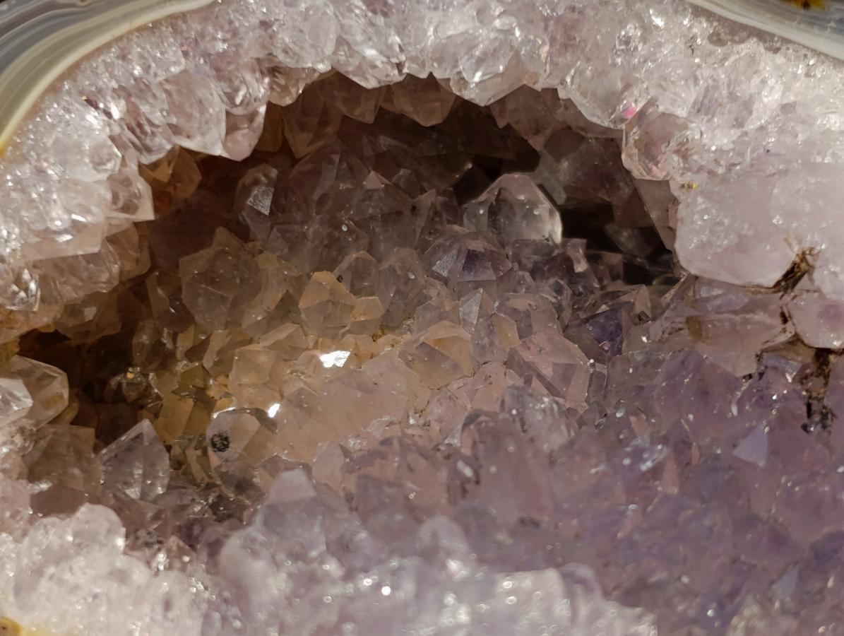 Polished Mix of Agate Crystalline Geodes and Crystal Topped Plates x 6 From Maintirano, Madagascar - Toprock Gemstones and Minerals 