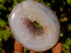 Polished Mix of Agate Crystalline Geodes and Crystal Topped Plates x 6 From Maintirano, Madagascar - Toprock Gemstones and Minerals 