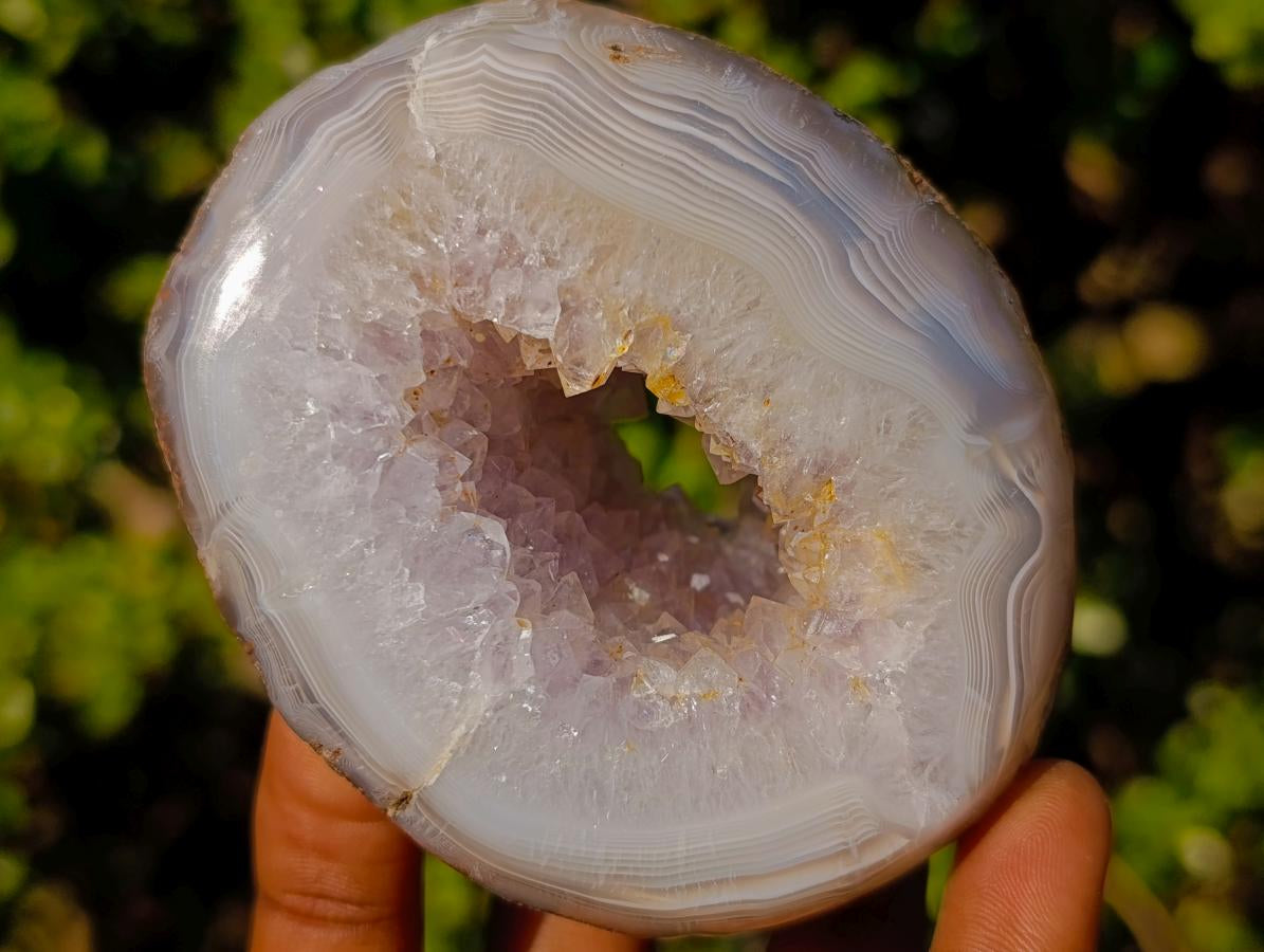 Polished Mix of Agate Crystalline Geodes and Crystal Topped Plates x 6 From Maintirano, Madagascar - Toprock Gemstones and Minerals 