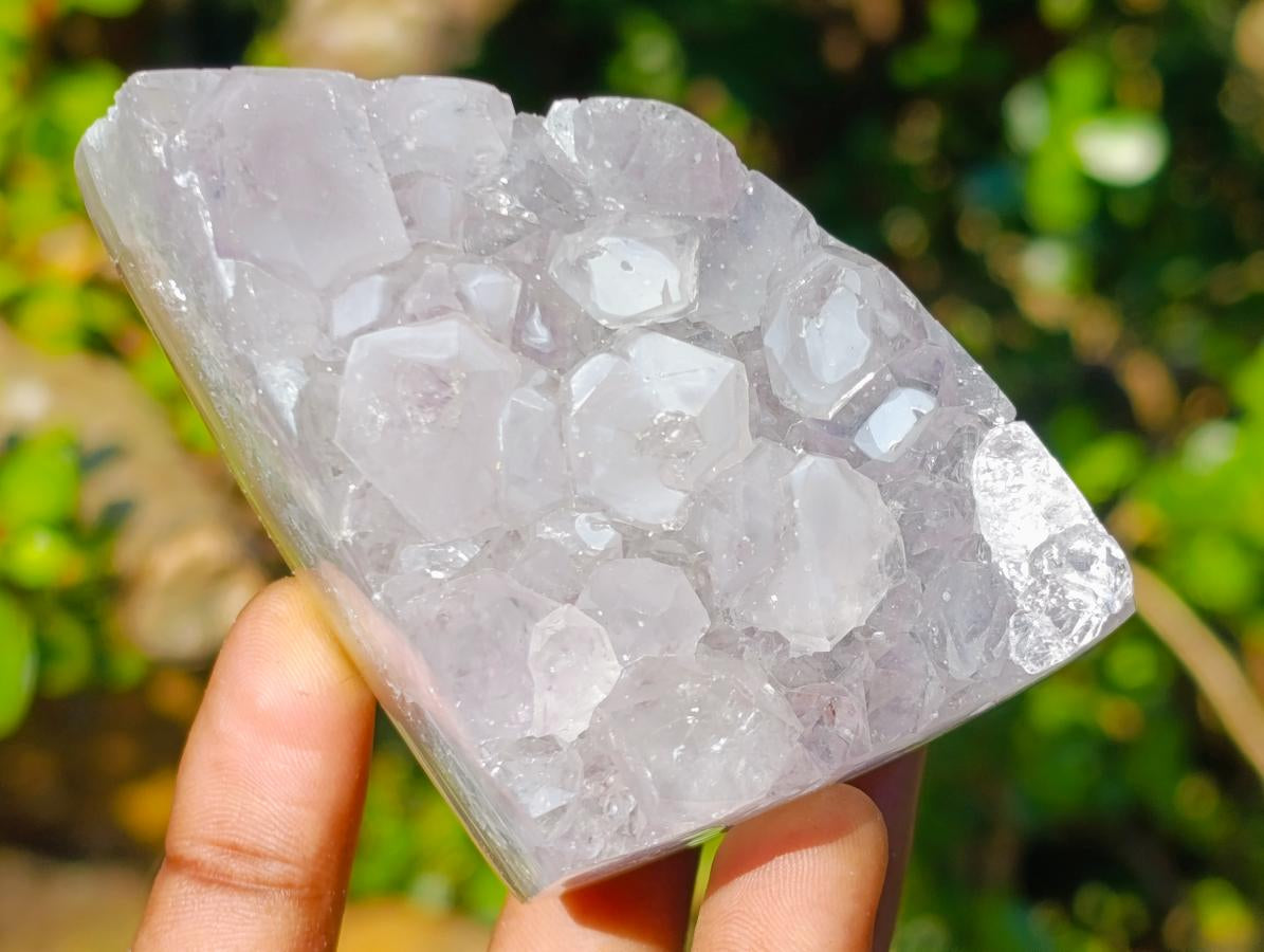 Polished Mix of Agate Crystalline Geodes and Crystal Topped Plates x 6 From Maintirano, Madagascar - Toprock Gemstones and Minerals 