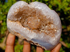 Polished Mix of Agate Crystalline Geodes and Crystal Topped Plates x 6 From Maintirano, Madagascar - Toprock Gemstones and Minerals 