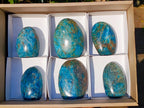 Polished Blue Apatite Standing Display Pieces x 6 From Betroka, Madagascar - Toprock Gemstones and Minerals 