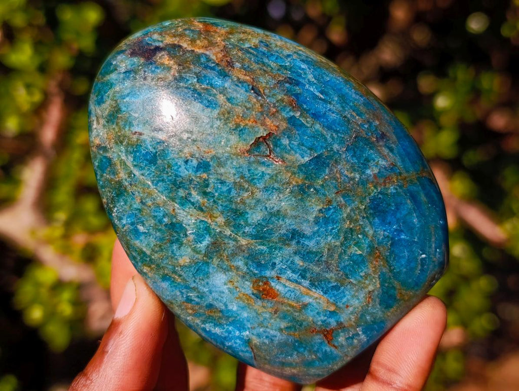 Polished Blue Apatite Standing Display Pieces x 6 From Betroka, Madagascar - Toprock Gemstones and Minerals 
